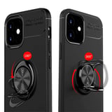 iPhone 12 Uyumlu Zore Ravel Silikon Kılıf-Siyah-Kırmızı