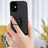 iPhone 12 Uyumlu Zore Ravel Silikon Kılıf-Siyah-Mavi