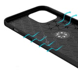 iPhone 12 Pro Max Uyumlu Zore Ravel Silikon Kılıf-Siyah-Kırmızı