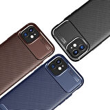 iPhone 12 Mini Uyumlu Zore Negro Silikon Kılıf-Kahverengi