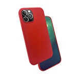 iPhone 12 Pro Uyumlu Zore Silk Silikon-Kırmızı