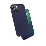 iPhone 12 Pro Max Uyumlu Zore Silk Silikon-Lacivert