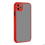 iPhone 11 Pro Max Uyumlu Zore Hux Kapak-Kırmızı