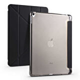 iPad 10.2 (8.Nesil) Kılıf Tri Folding Kalem Bölmeli Standlı Kılıf