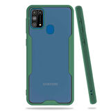 Galaxy M31 Uyumlu Zore Parfe Kapak-Koyu Yeşil