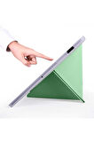 Galaxy Tab S7 T870 Kılıf Tri Folding Kalem Bölmeli Standlı Kılıf-rose Gold