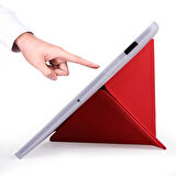 Galaxy Tab S7 Plus T970 Kılıf  Uyumlu ​JOEC Tri Folding Kalem Bölmeli Standlı Kılıf-Lacivert