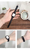 ​​​Watch 40mm Uyumlu KRD-28 Deri Zore Kordon-Beyaz