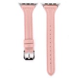 ​​​Watch Ultra 49mm Kordon Uyumlu KRD-28 Deri Strap Kayış CLO- Pembe