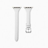 ​​​Watch Ultra 49mm Kordon Uyumlu KRD-28 Deri Strap Kayış CLO- Beyaz