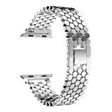 Watch 40mm Uyumlu KRD-30 Metal Zore Kordon-Gümüş
