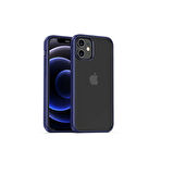 iPhone 12 Uyumlu Zore Hom Silikon-Lacivert