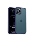 iPhone 12 Pro Uyumlu Zore Hom Silikon-Lacivert