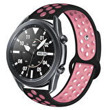 Galaxy Watch 46mm (22mm) KRD-02 Uyumlu Zore Kordon-Siyah-Rose Gold