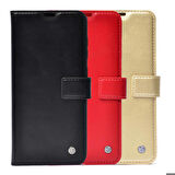 Galaxy M31S Uyumlu Zore Kar Deluxe Kapaklı Uyumlu-Siyah