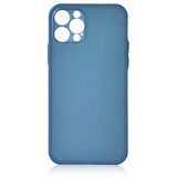 iPhone 12 Pro Uyumlu ​​​​ Slims Kılıf-Saks Mavi