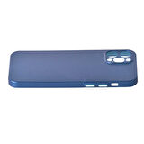 iPhone 12 Pro Uyumlu ​​​​ Slims Kılıf-Saks Mavi