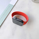 Watch 40mm Uyumlu KRD-31 Solo Loop Small Zore Kordon-Kırmızı