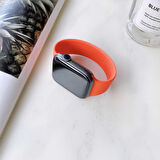 Watch 40mm Uyumlu KRD-31 Solo Loop Medium Zore Kordon-Turuncu