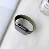 Watch Ultra 49mm Kordon Uyumlu KRD-31 Solo Loop Medium Strap Kayış CLO- Yeşil