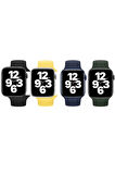 Apple Watch Ultra 49mm Kordon Uyumlu Krd-31 Solo Loop Large Strap Kayış - Sarı