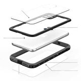 iPhone 12 Pro Max Uyumlu 1-1 Su Geçirmez Kılıf-Siyah