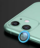 iPhone 12 Mini Uyumlu Ensueno CL-02 Kamera Lens Koruyucu-Mavi