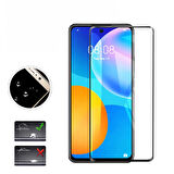 Huawei P Smart 2021 Uyumlu Zore Kenarları Kırılmaya Dayanıklı Cam Ekran Koruyucu