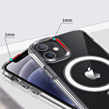 iPhone 12 Pro Uyumlu Zore Tacsafe Wireless Kılıf-Renksiz