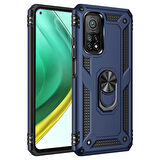 Xiaomi Mi 10T 5G Kılıf Vega Tank Sert Yüzüklü Standlı Zırh Koruma Kapak