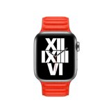 ​​​Watch Ultra 49mm Kordon Uyumlu KRD-34 Deri Strap Kayış CLO- Kırmızı