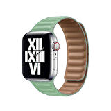 ​​​Watch Ultra 49mm Kordon Uyumlu KRD-34 Deri Strap Kayış CLO- Açık Yeşil