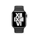 ​​​Watch 42mm Uyumlu KRD-34 Deri Zore Kordon-Siyah