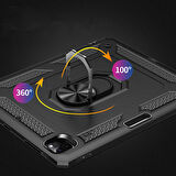 iPad Pro 12.9 2020 (4.Nesil) - Uyumlu Uyumlu ​ALT Tablet Vega Kapak-Kırmızı