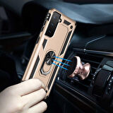 Galaxy S21 Uyumlu Zore Vega Kapak-Gold