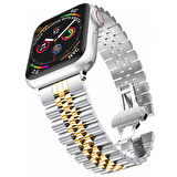 Watch 38mm Uyumlu KRD-36 Metal Zore Kordon-Gümüş-Rosegold
