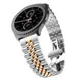 Galaxy Watch Active 2 40mm Uyumlu KRD-36 20mm Metal Zore Kordon-Siyah
