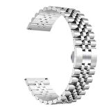 Gear S2 Uyumlu KRD-36 20mm Metal Zore Kordon-Gümüş