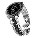 Gear S2 Uyumlu KRD-36 20mm Metal Zore Kordon-Gümüş