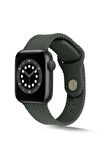 Apple Watch Ultra 49mm Kordon KRD-37 Uyumlu Strap Kayış ENS- Koyu Yeşil