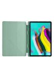Galaxy Tab A7 10.4 T500 2020 Kılıf Tri Folding Kalem Bölmeli Standlı Kılıf-mavi