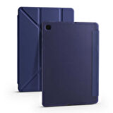 Samsung Galaxy Tab A7 10.4 T500 2020 Kılıf Tri Folding Kalem Bölmeli Standlı Kılıf