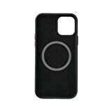 iPhone 12 Pro Max Uyumlu Zore Leathersafe Wireless Kılıf-Kırmızı