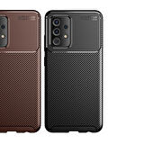 Galaxy A72 Uyumlu Zore Negro Silikon Kapak-Kahverengi