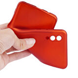 Galaxy A02 Uyumlu Zore Premier Silikon Kapak-Kırmızı