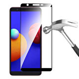 Galaxy A01 Core Uyumlu Zore Kenarları Kırılmaya Dayanıklı Cam Ekran Koruyucu