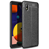 Galaxy A01 Core Uyumlu Zore Niss Silikon Kapak-Siyah
