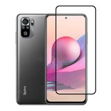 Redmi Note 10 MKST Kenarları Kırılmaya Dayanıklı Cam Ekran Koruyucu - Siyah