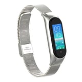 Xiaomi Mi Band 6 Uyumlu KRD-06 Metal Zore Kordon-Gümüş