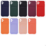 iPhone 12 Uyumlu ​​Zore Ofix Kapak-Lacivert